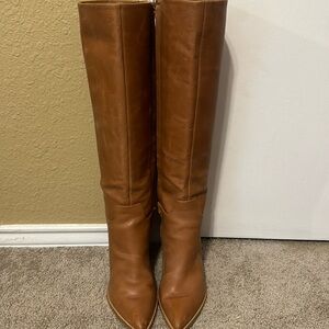 Nine West knee high cognac boot